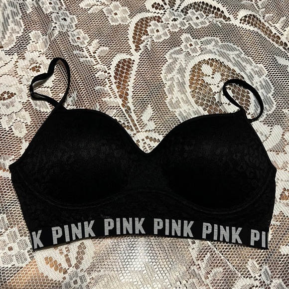 PINK Victoria's Secret Other - Victoria’s Secret Pink Spellout Band Bralette Size Small